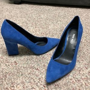 Nine West Vibrant Blue Block Heels